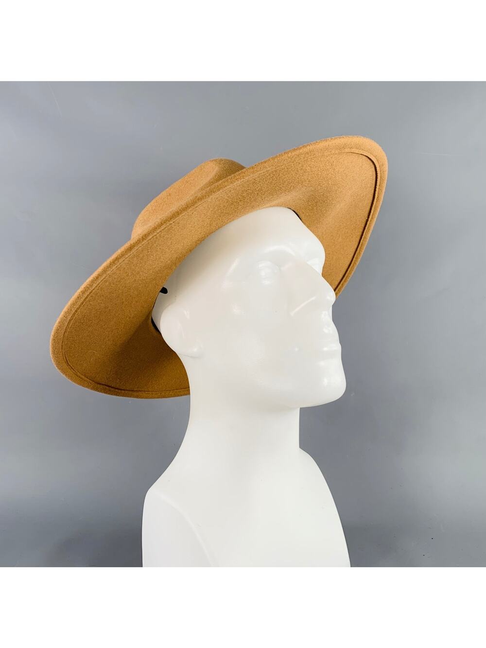 VINTAGE Camel Wool Blend Felt Western Hat - Picture 1 of 6